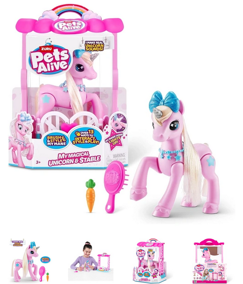 Zuru Pets Alive Magical Unicorn & Stable