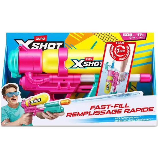 Zuru Xshot Fast Fill Retro Blaster - Yellow/pink
