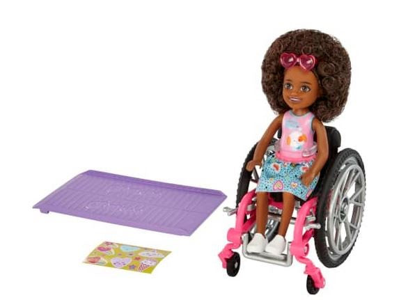 Barbie Chelsea Dark Hair Wheel Chair Doll