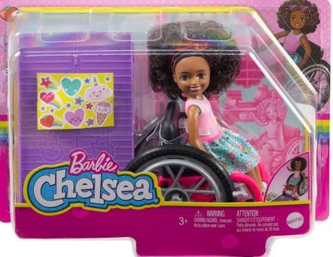 Barbie Chelsea Dark Hair Wheel Chair Doll