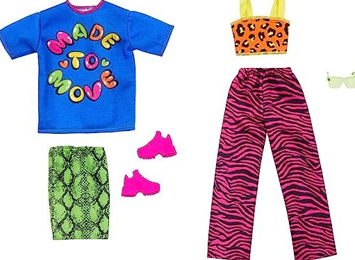 Barbie Fashion 4pc Set With Pink Shoes & Glasses