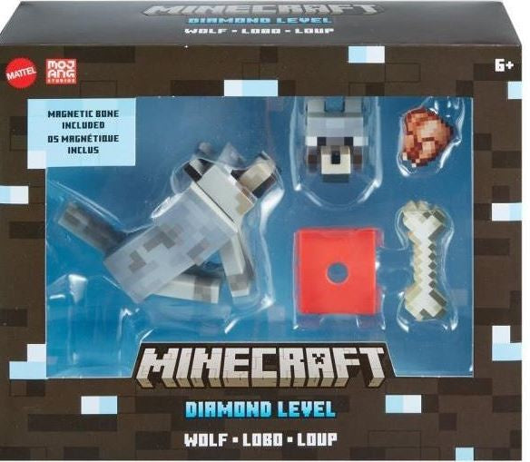 Minecraft Diamond Level Wolf Figure