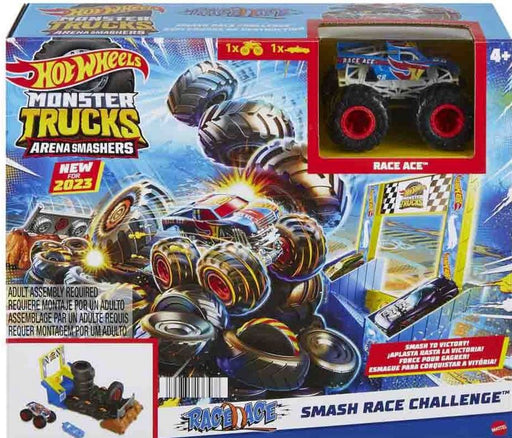 Hotwheels Monster Jam Race Ace Smash Race Challenge Playset