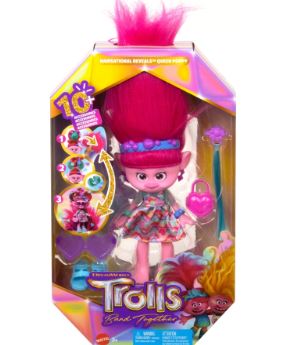 Trolls Queen Poppy Fashion Doll With 10 Accessories