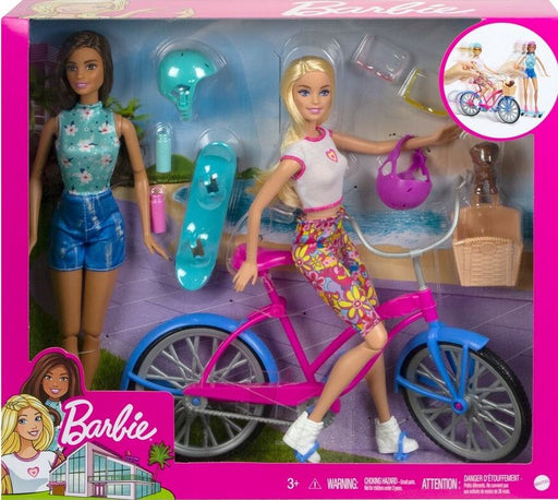 Barbie Outdoor Bike And Skateboard Set With 2 Dolls