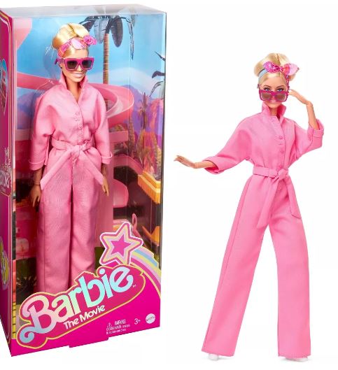 Barbie Movie Margot Robbie Doll In Pink Jumpsuit