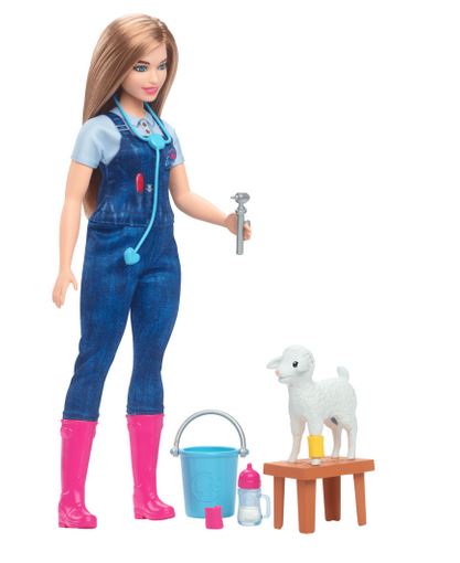 Barbie 65th Anniversary You Can Bve Anything Livestock Vet Doll