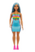 Barbie Fashionista Doll Rainbow Outfit With Blue Hair