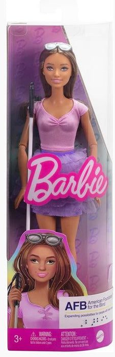 Barbie Fashionista  Blind Doll With Walking Cain #228