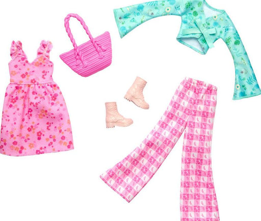 Barbie Fashion Outfit Pink Cottage Theme With Bag & Boots