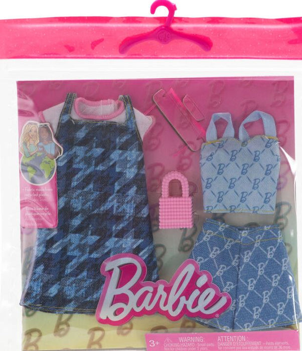 Barbie Fashion Outfit Denim Look With Hand Bag 2pack