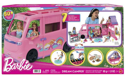 Barbie Dream Camper Vehicle Playset With Bbq & Colour Change Food (hrj78-0)