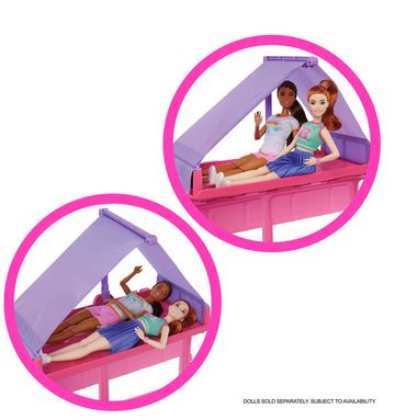 Barbie Dream Camper Vehicle Playset With Bbq & Colour Change Food (hrj78-0)