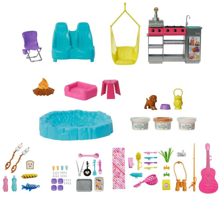 Barbie Dream Camper Vehicle Playset With Bbq & Colour Change Food (hrj78-0)