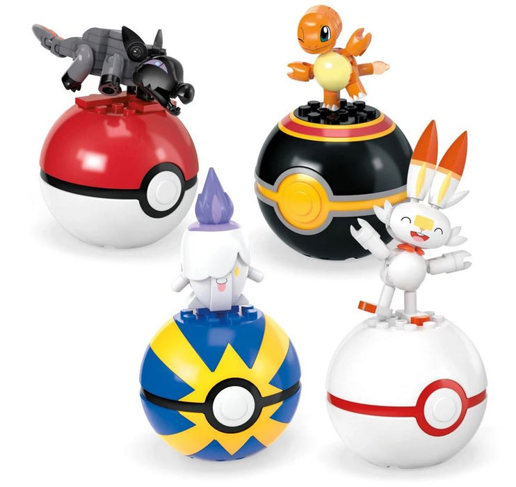 Mega Bloks Poke'mon Fire-type 4 Poke'ball Pack