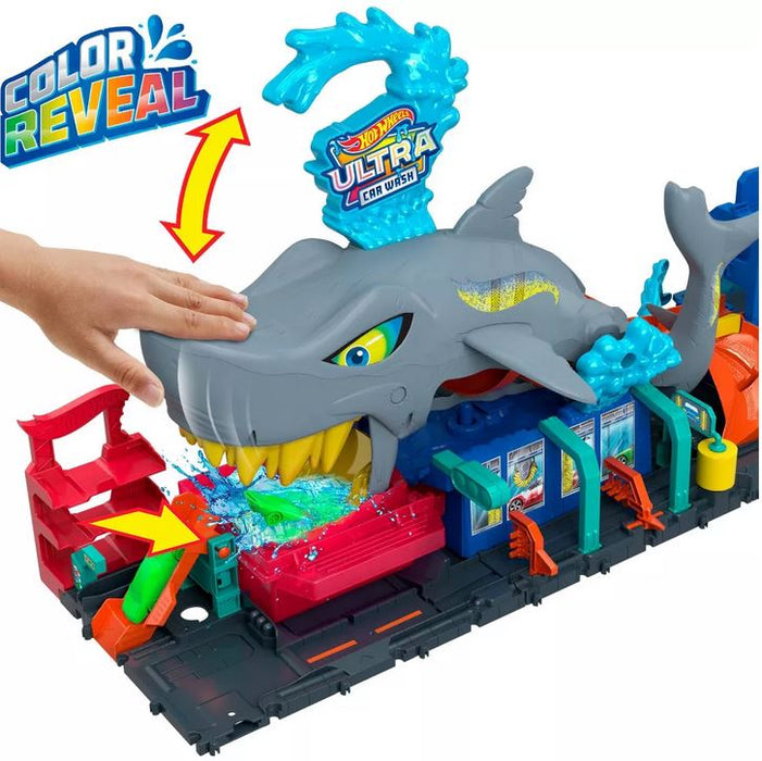 Hot Wheels City Shark Car Wash Playset