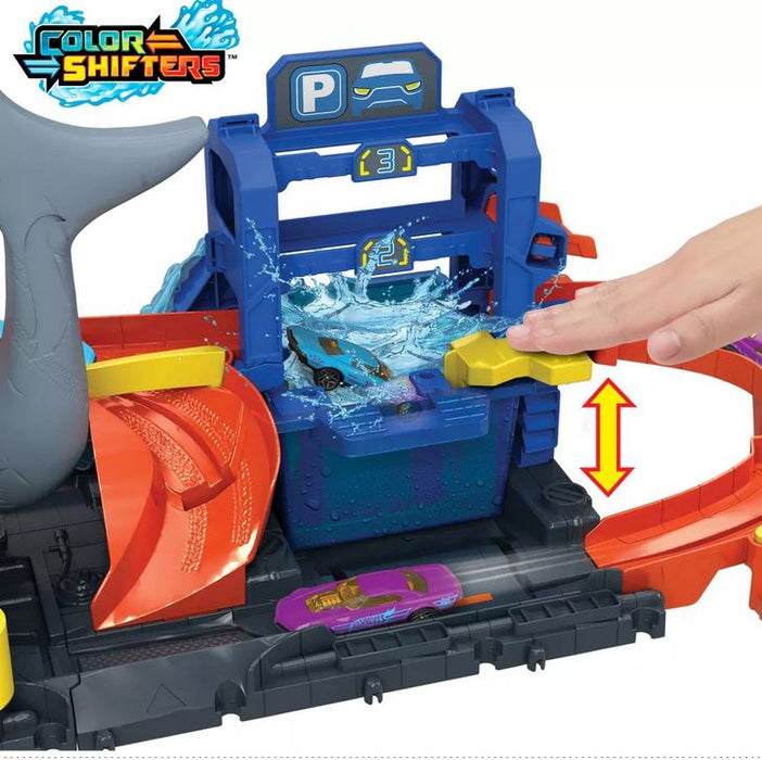 Hot Wheels City Shark Car Wash Playset