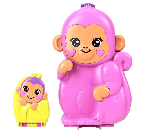 Polly Pocket Wearable Momma Monkey & Baby