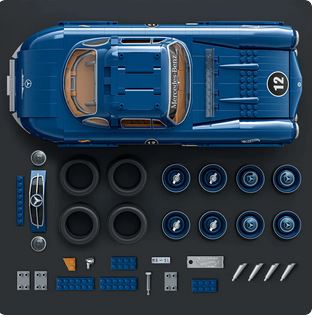 Hot Wheels Brick Shop Mercedes 300sl  Building Model Kit