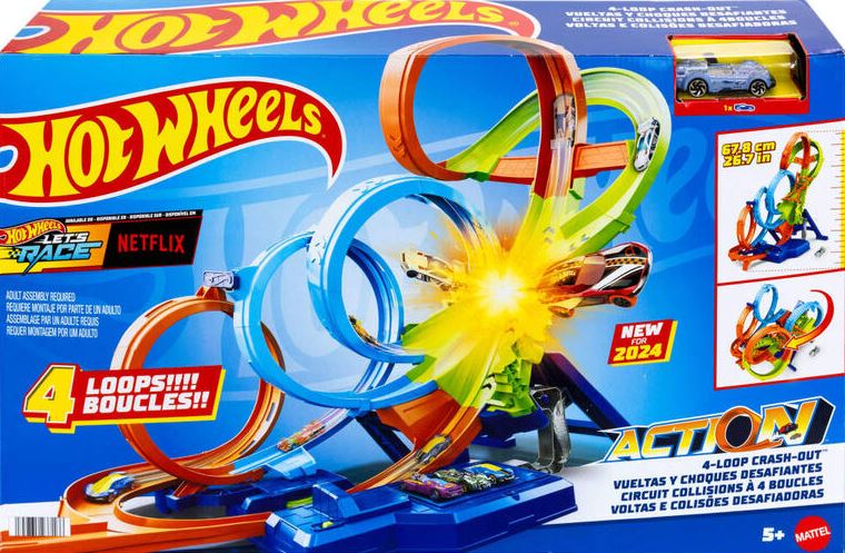 Hot Wheels Action Power Loops  Track Playset