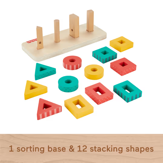 Fisher Price Wooden Shape Stacker 