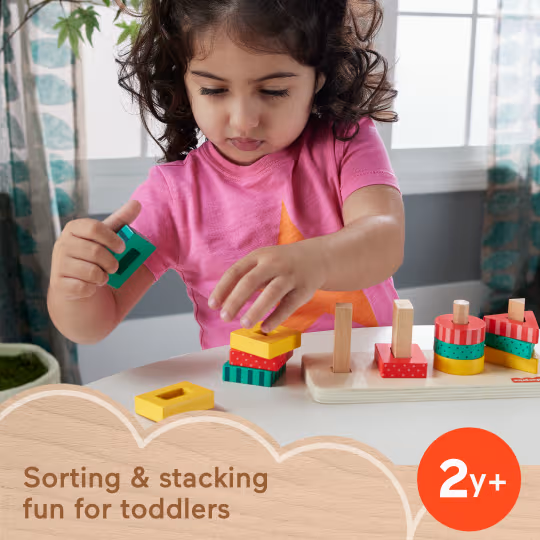 Fisher Price Wooden Shape Stacker 