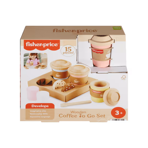 Fisher Price Wooden Coffee To Go Babychino Set