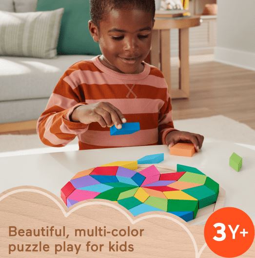 Fisher-price Wooden Mandala Geometric Puzzle