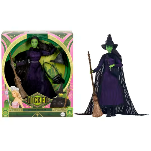 Wicked Deluxe Elphaba Fashion Doll & Accessories With Braided Hair & Posability