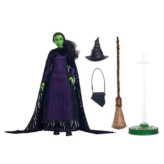 Wicked Deluxe Elphaba Fashion Doll & Accessories With Braided Hair & Posability