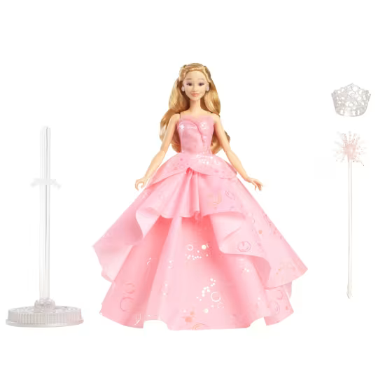 Wicked Deluxe Glinda Fashion Doll & Accessories With Removable Outfit & Posability