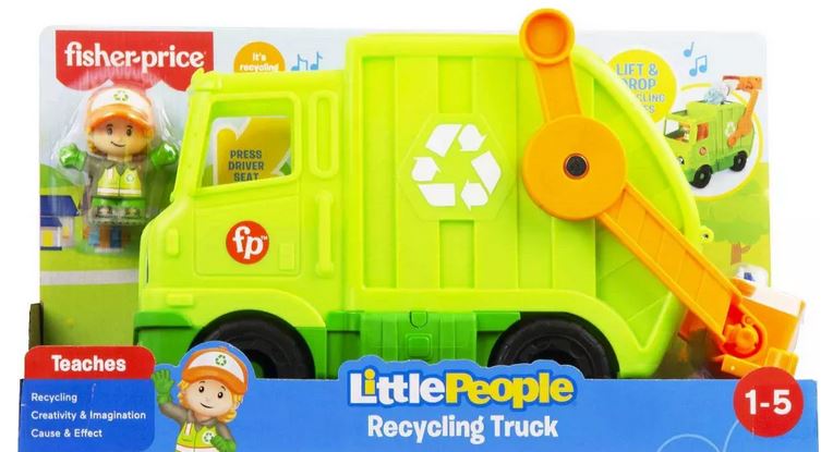 Fisher-price Lil People Recycling Garbage Truck With  Sound