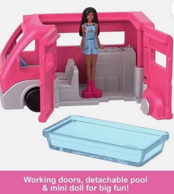 Barbie Mini Land Camper Vehicle With Doll