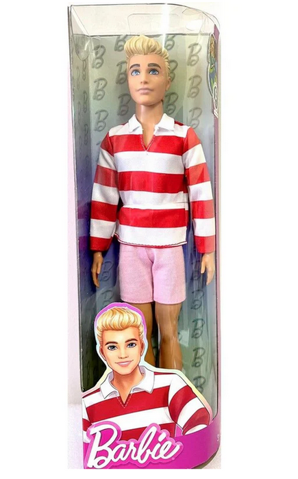 Barbie Ken Fashionista Doll - 241 Red And White Striped Shirt