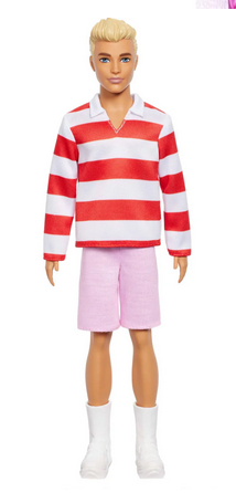 Barbie Ken Fashionista Doll - 241 Red And White Striped Shirt