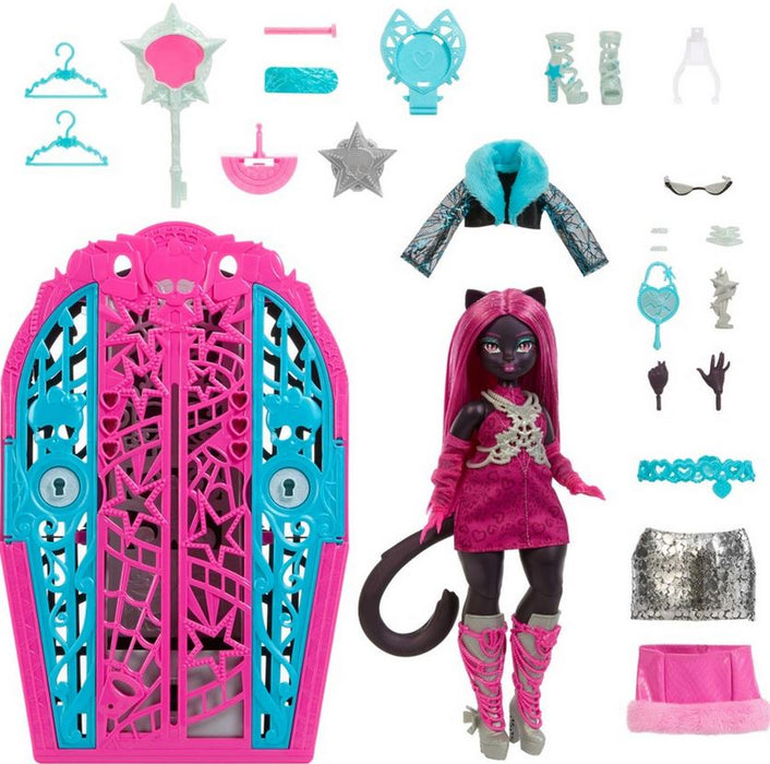 Monster High Skullmates Secrets Hauntlywood  Mystery Catty Noir Doll