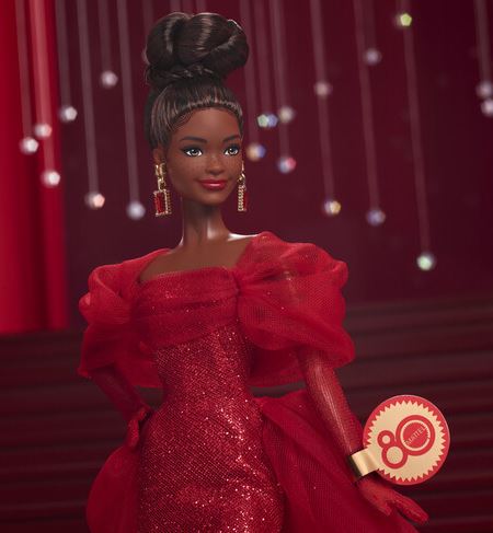 Barbie 80th  Signature Anniversary Ruby Red Brunette Doll