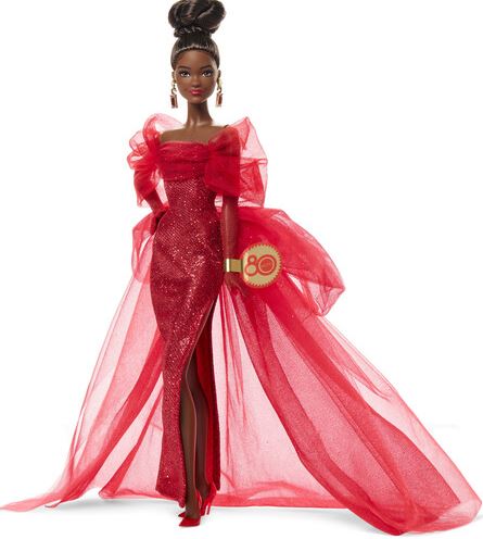 Barbie 80th  Signature Anniversary Ruby Red Brunette Doll
