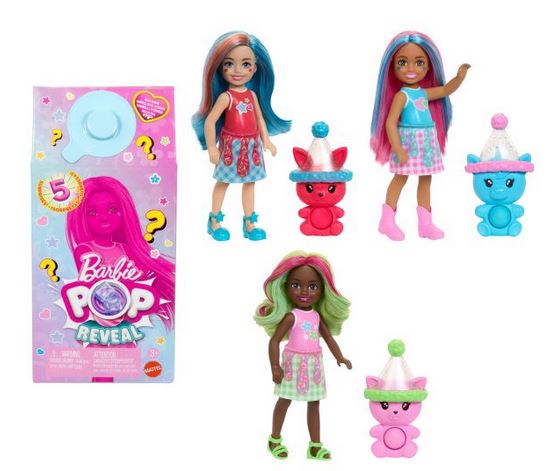 Barbie Chelse Pop Reveal Doll With 5 Surprises