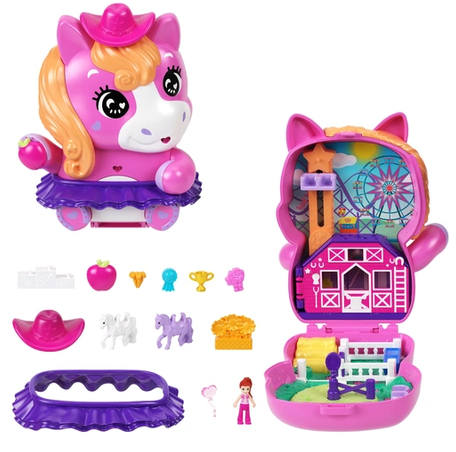Polly Pocket World Core Compact - Pony Rodeo