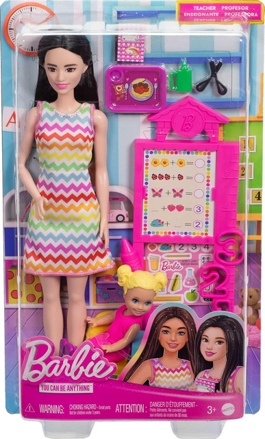 Barbie You Can Be Anything Teacher Black Hair Doll And Playset