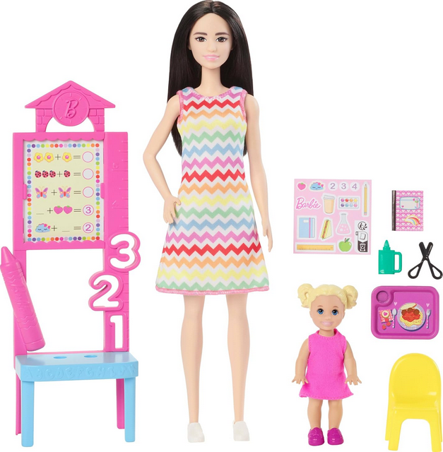 Barbie You Can Be Anything Teacher Black Hair Doll And Playset