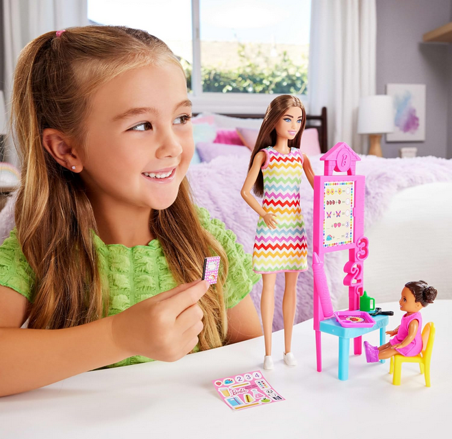 Barbie You Can Be Anything Teacher Brown Hair Doll And Playset