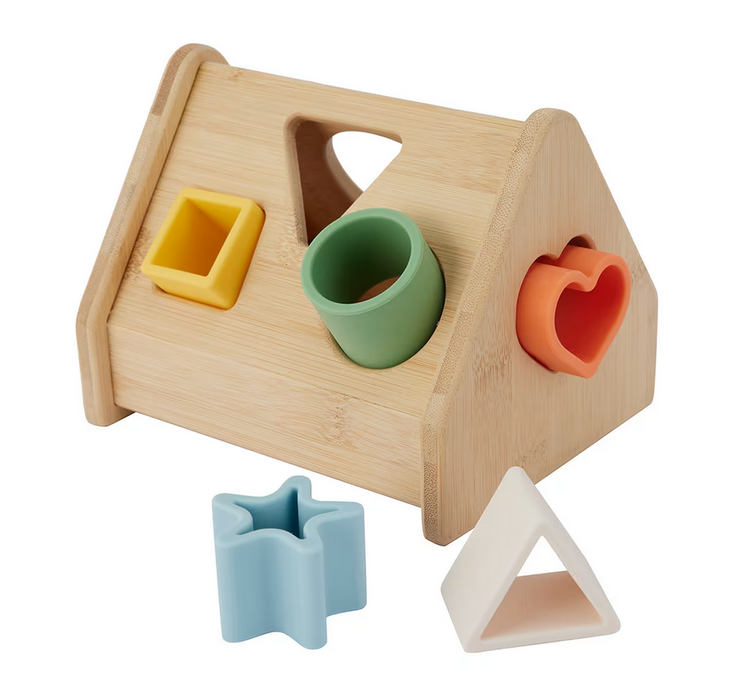 Fisher Price Wooden Newborn Shape Sorter Silicon Shapes 