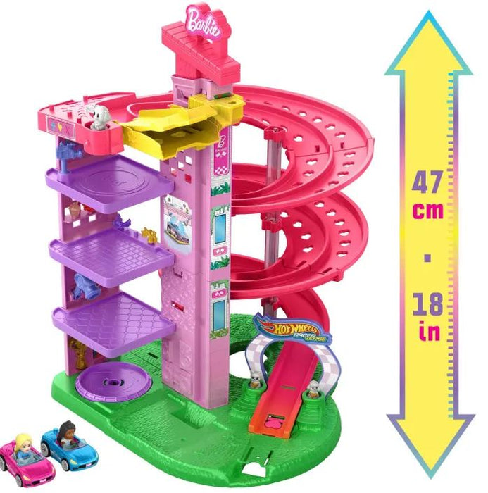Barbie Hot Wheels Race Verse Spiral Tower Playset