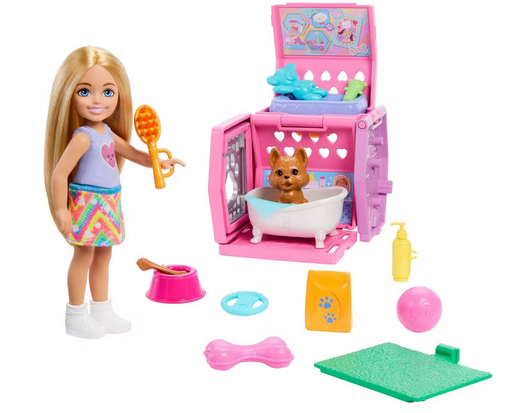 Barbie Family & Friends Chelsea Puppy Carrier Playset