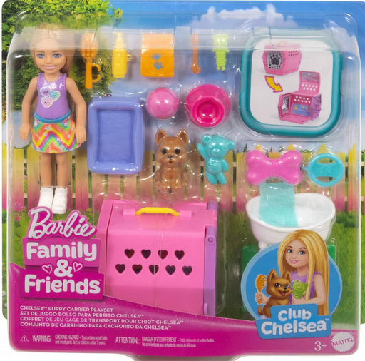 Barbie Family & Friends Chelsea Puppy Carrier Playset