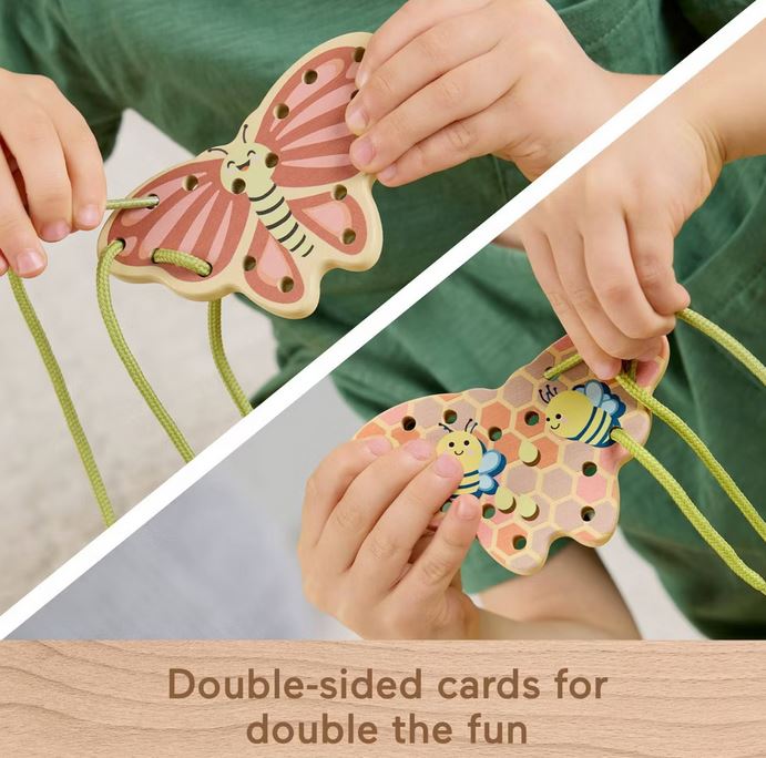 Fisher Price Wooden Threading Garden Shapes