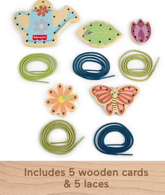 Fisher Price Wooden Threading Garden Shapes
