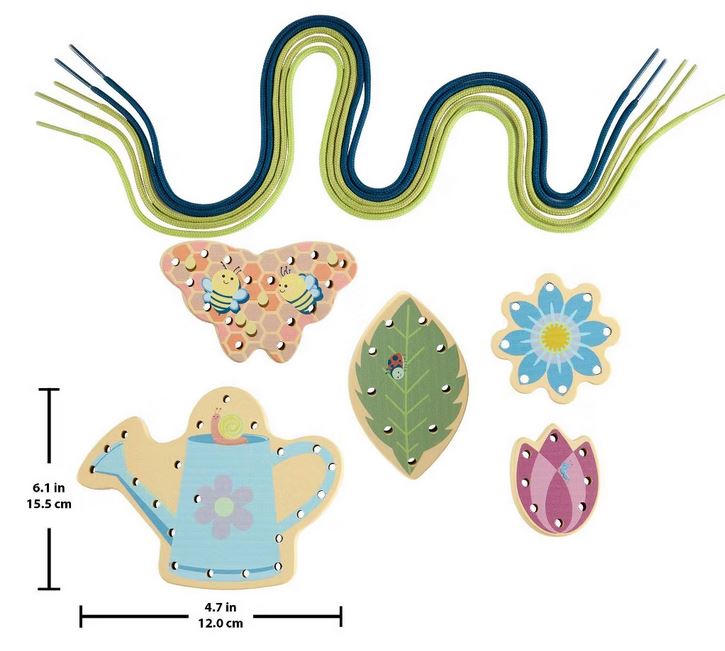 Fisher Price Wooden Threading Garden Shapes